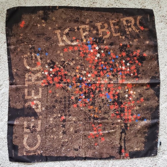 Iceberg 100% Silk Square Scarf - Picture 2 of 8